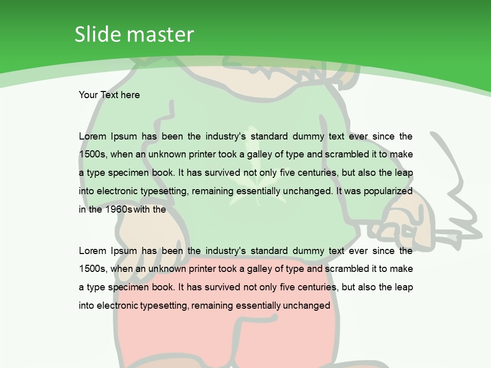 Hippie Smoking A Joint - See My Portfolio For More Great Vectors! PowerPoint Template