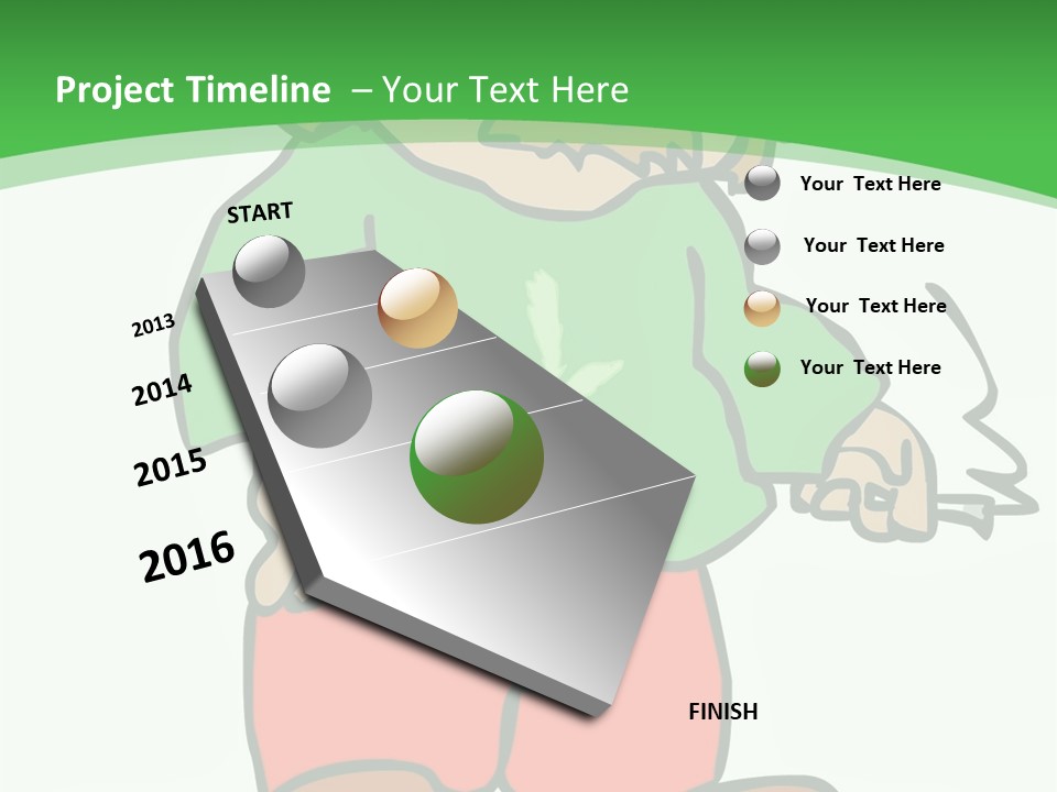 Hippie Smoking A Joint - See My Portfolio For More Great Vectors! PowerPoint Template