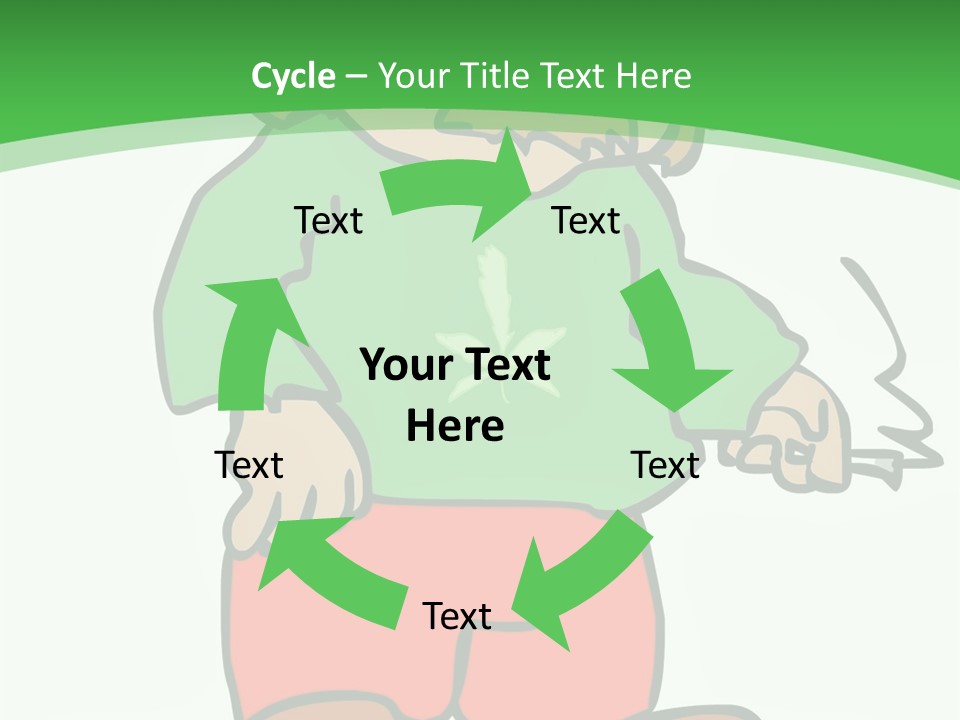 Hippie Smoking A Joint - See My Portfolio For More Great Vectors! PowerPoint Template