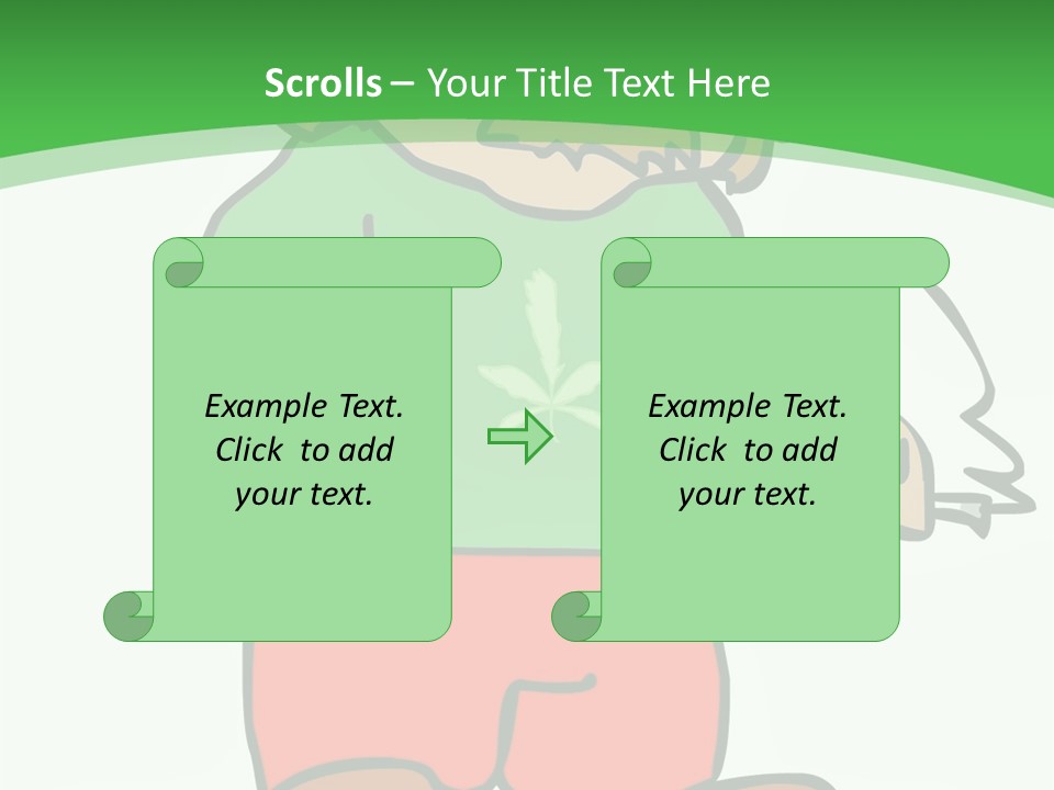 Hippie Smoking A Joint - See My Portfolio For More Great Vectors! PowerPoint Template