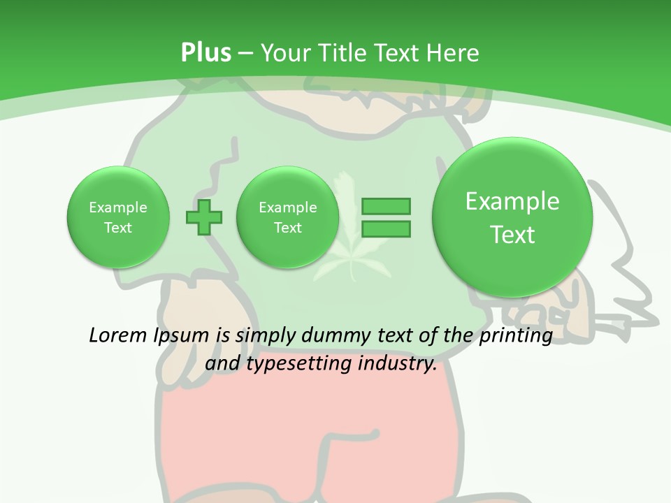 Hippie Smoking A Joint - See My Portfolio For More Great Vectors! PowerPoint Template