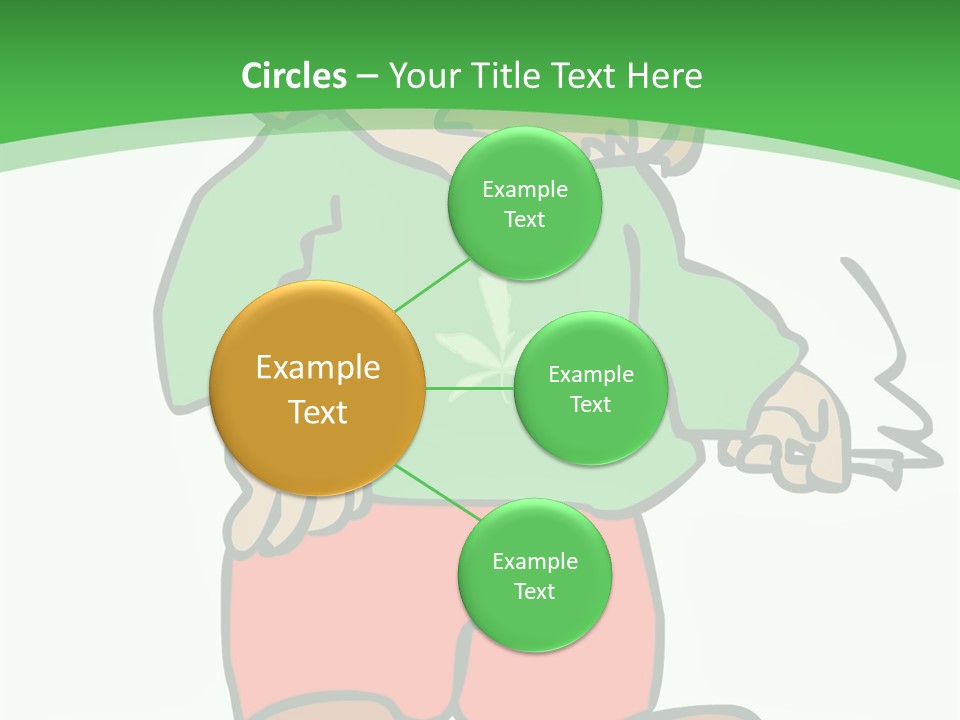 Hippie Smoking A Joint - See My Portfolio For More Great Vectors! PowerPoint Template