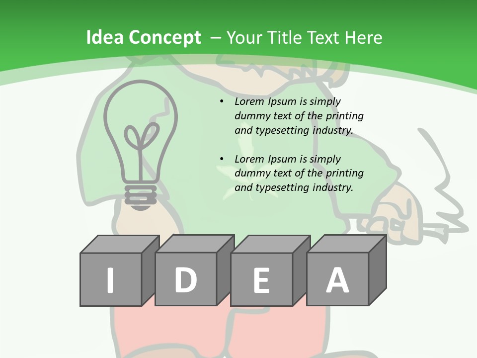 Hippie Smoking A Joint - See My Portfolio For More Great Vectors! PowerPoint Template