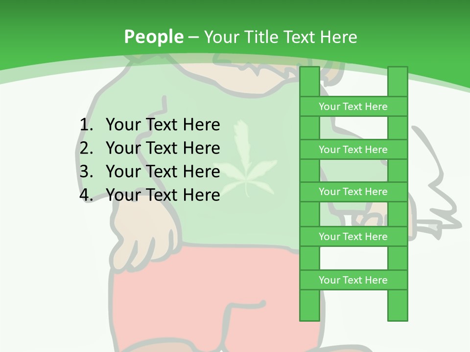 Hippie Smoking A Joint - See My Portfolio For More Great Vectors! PowerPoint Template