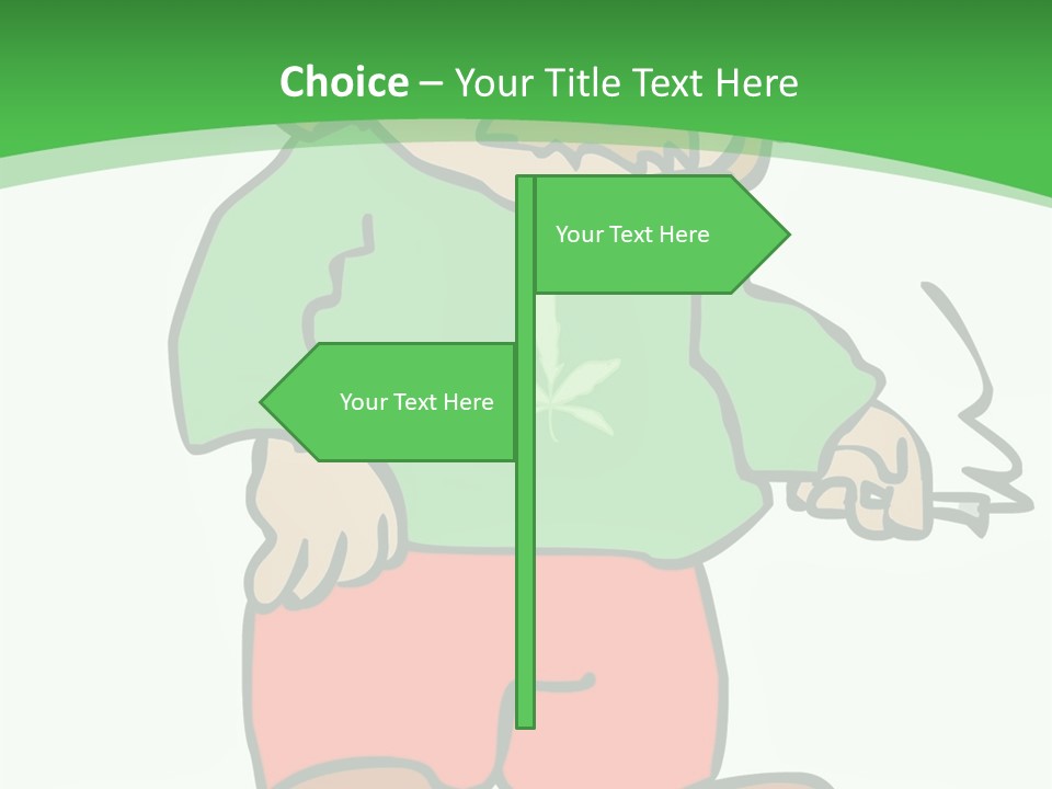 Hippie Smoking A Joint - See My Portfolio For More Great Vectors! PowerPoint Template