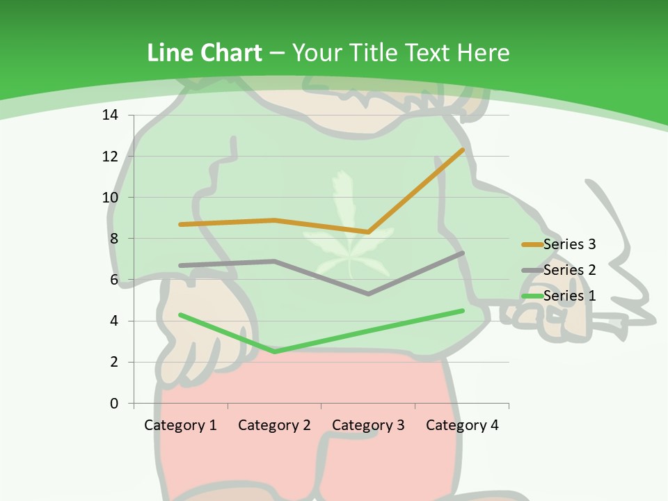 Hippie Smoking A Joint - See My Portfolio For More Great Vectors! PowerPoint Template