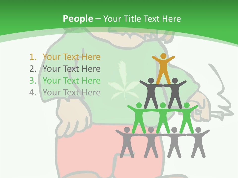 Hippie Smoking A Joint - See My Portfolio For More Great Vectors! PowerPoint Template