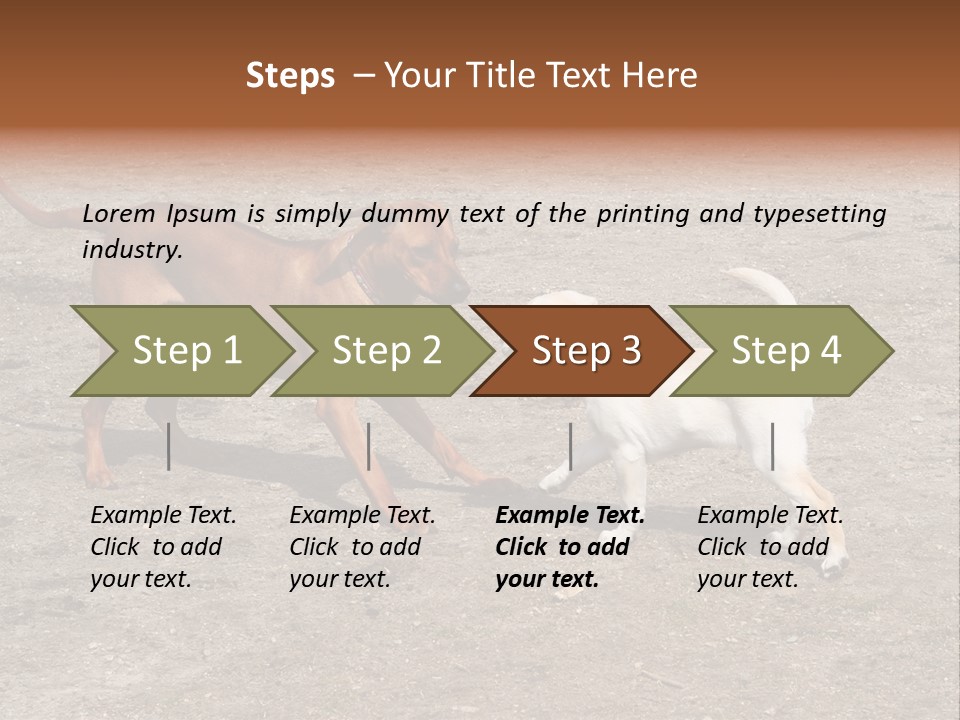 Puppy And Dog Playing PowerPoint Template