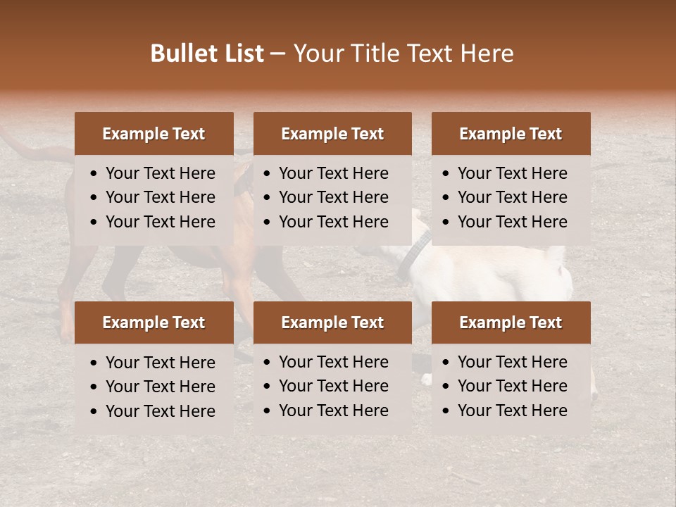 Puppy And Dog Playing PowerPoint Template