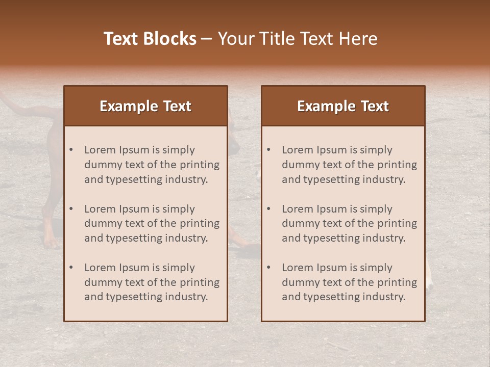 Puppy And Dog Playing PowerPoint Template