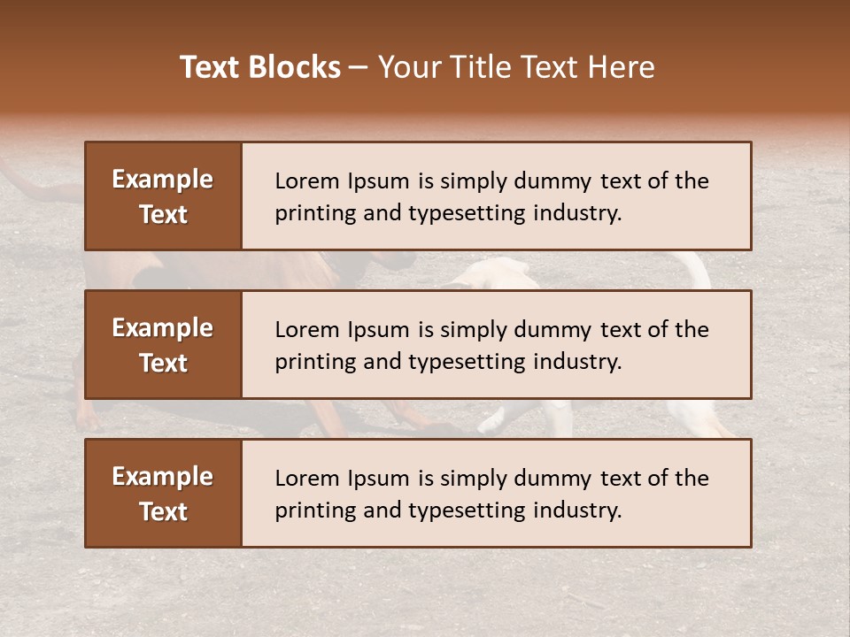 Puppy And Dog Playing PowerPoint Template