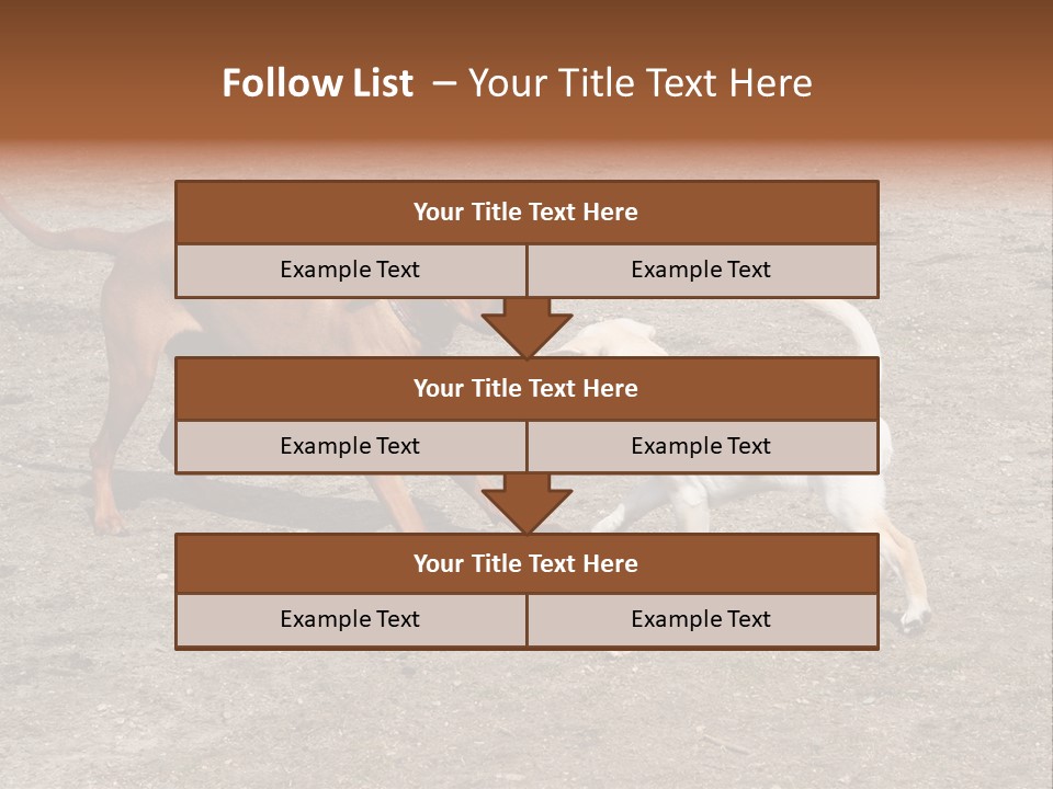 Puppy And Dog Playing PowerPoint Template