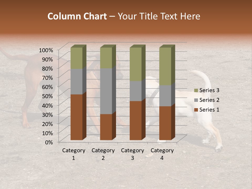 Puppy And Dog Playing PowerPoint Template