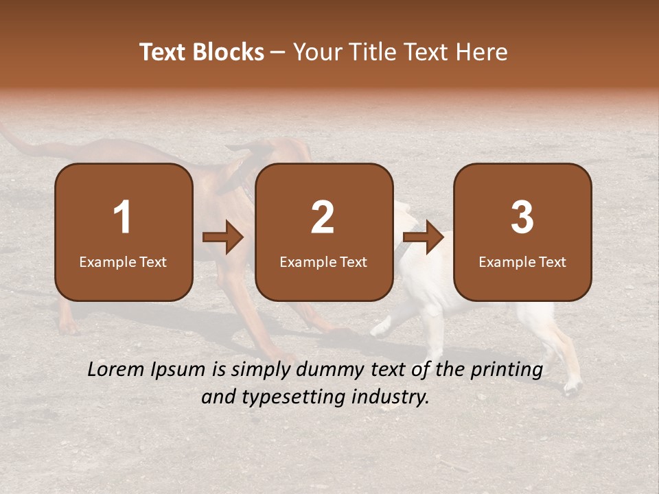 Puppy And Dog Playing PowerPoint Template