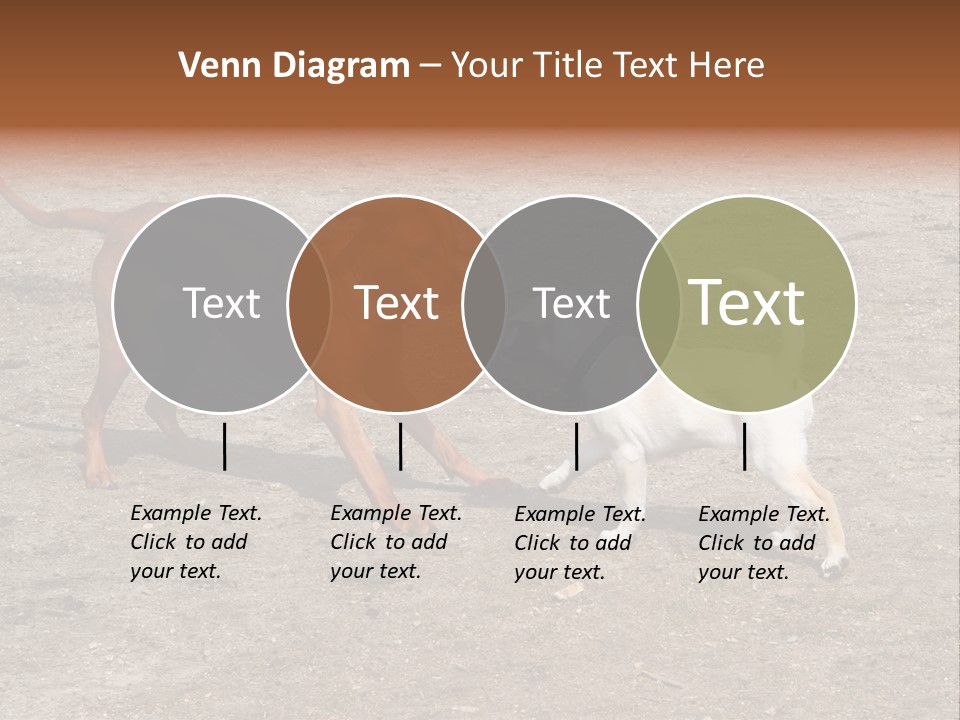 Puppy And Dog Playing PowerPoint Template