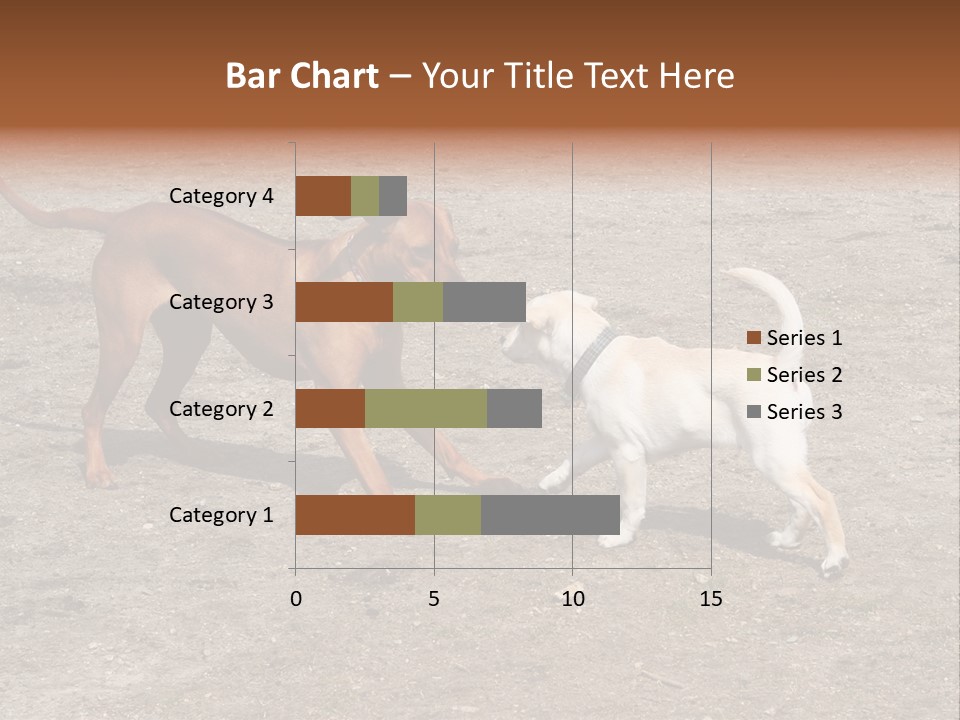 Puppy And Dog Playing PowerPoint Template
