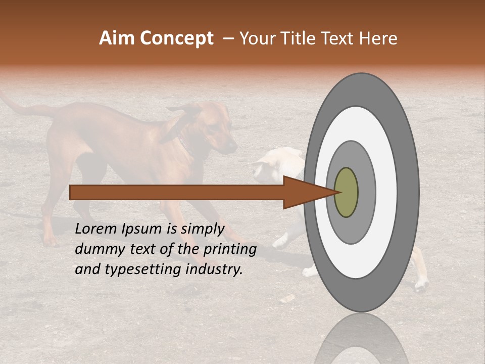 Puppy And Dog Playing PowerPoint Template