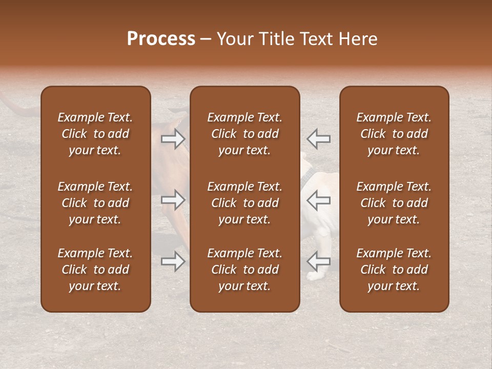 Puppy And Dog Playing PowerPoint Template