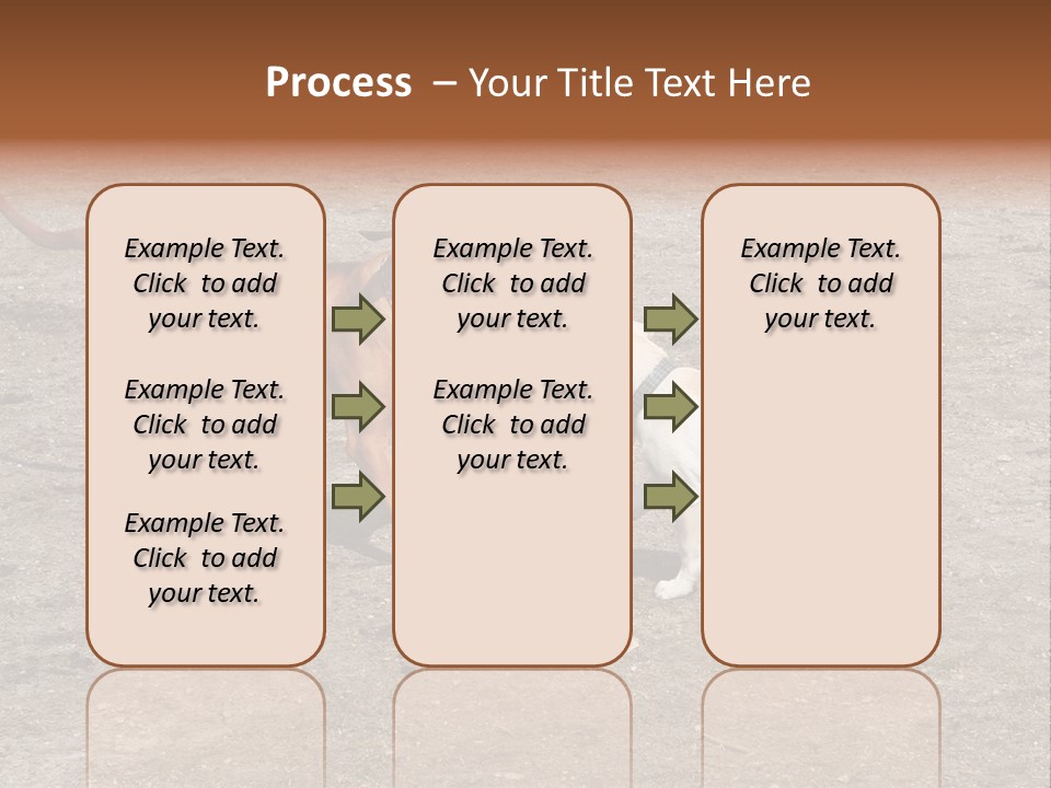 Puppy And Dog Playing PowerPoint Template