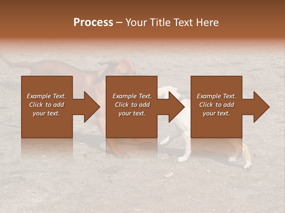 Puppy And Dog Playing PowerPoint Template