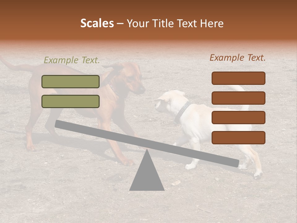 Puppy And Dog Playing PowerPoint Template