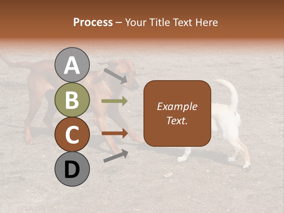 Puppy And Dog Playing PowerPoint Template