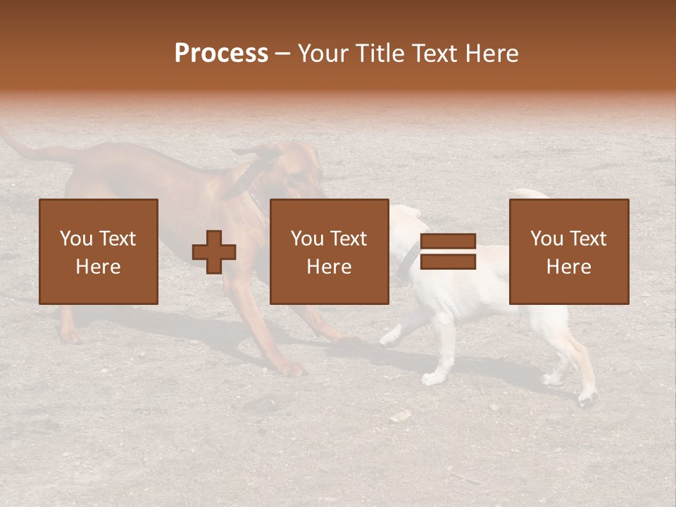 Puppy And Dog Playing PowerPoint Template