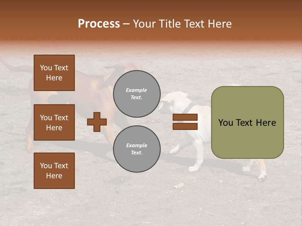 Puppy And Dog Playing PowerPoint Template