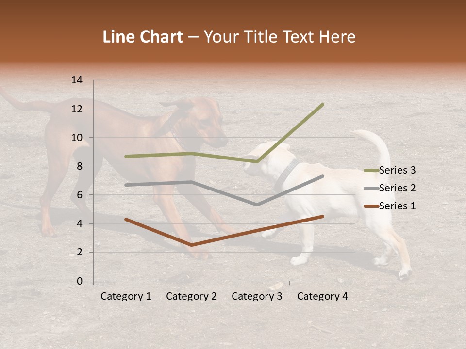 Puppy And Dog Playing PowerPoint Template