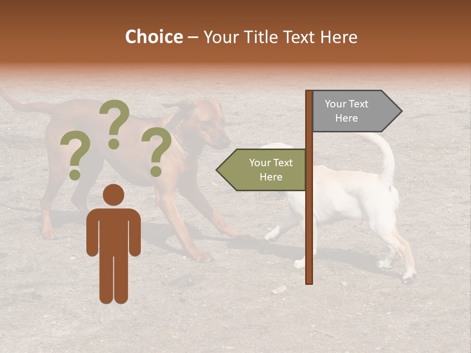 Puppy And Dog Playing PowerPoint Template