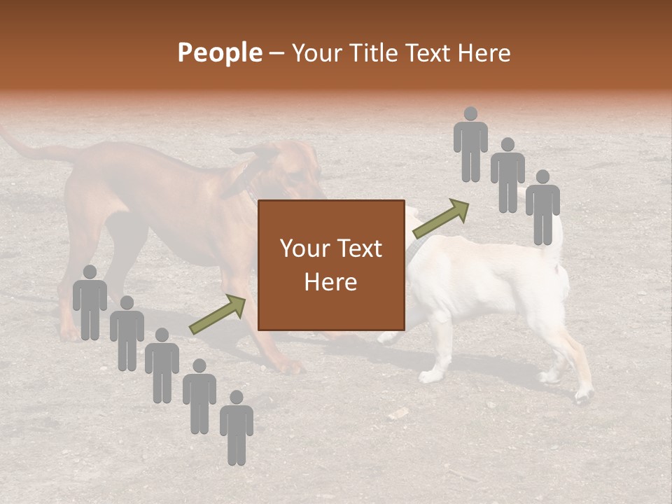 Puppy And Dog Playing PowerPoint Template