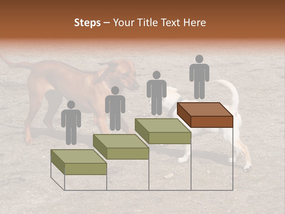 Puppy And Dog Playing PowerPoint Template