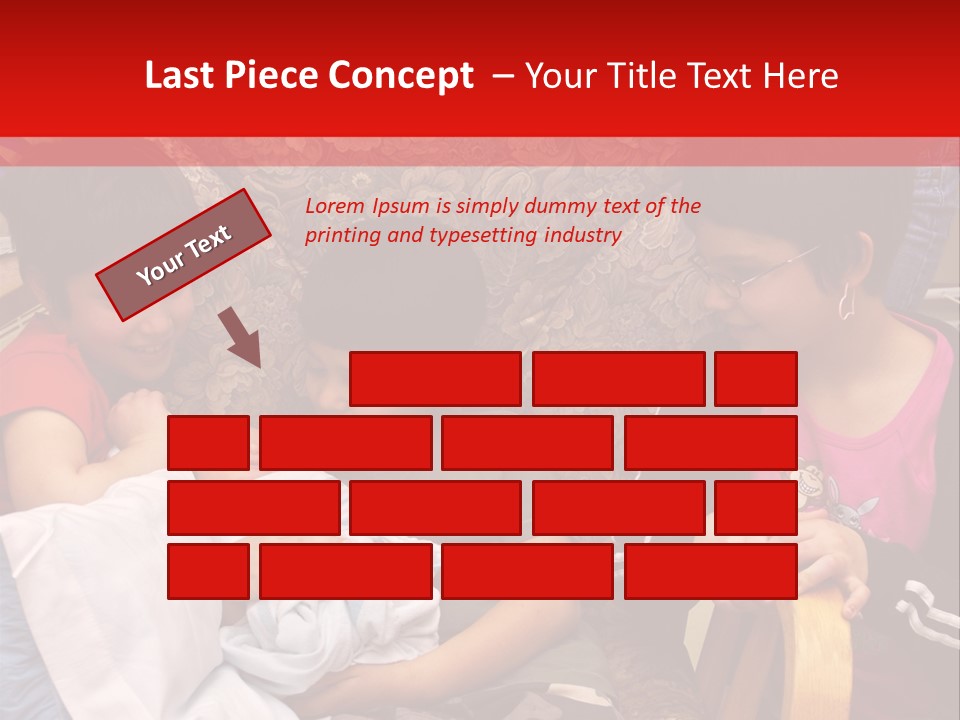 Kids Admiring Their Newborn Brother And Cousin At The Birthing Center. PowerPoint Template