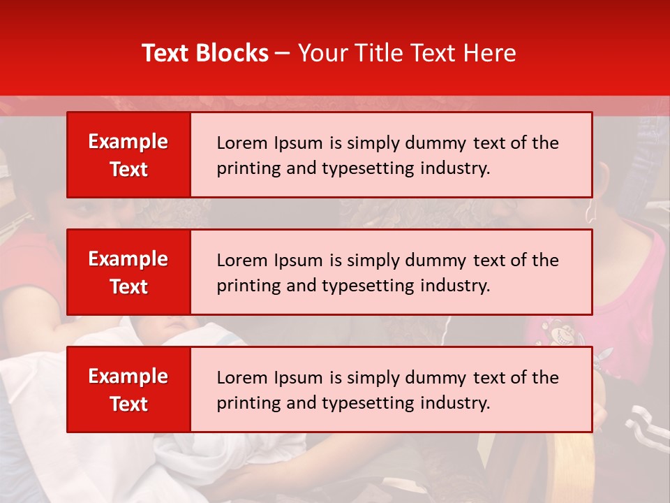Kids Admiring Their Newborn Brother And Cousin At The Birthing Center. PowerPoint Template