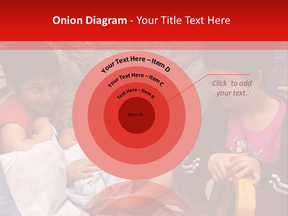 Kids Admiring Their Newborn Brother And Cousin At The Birthing Center. PowerPoint Template