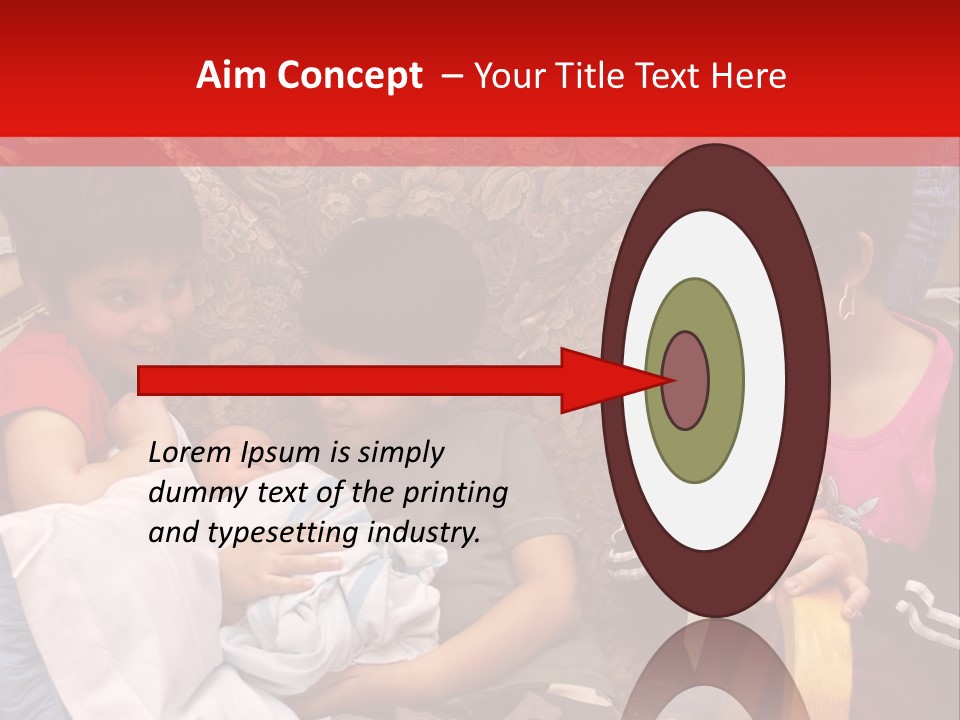 Kids Admiring Their Newborn Brother And Cousin At The Birthing Center. PowerPoint Template