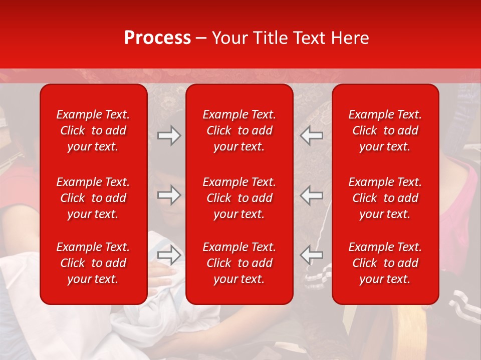 Kids Admiring Their Newborn Brother And Cousin At The Birthing Center. PowerPoint Template