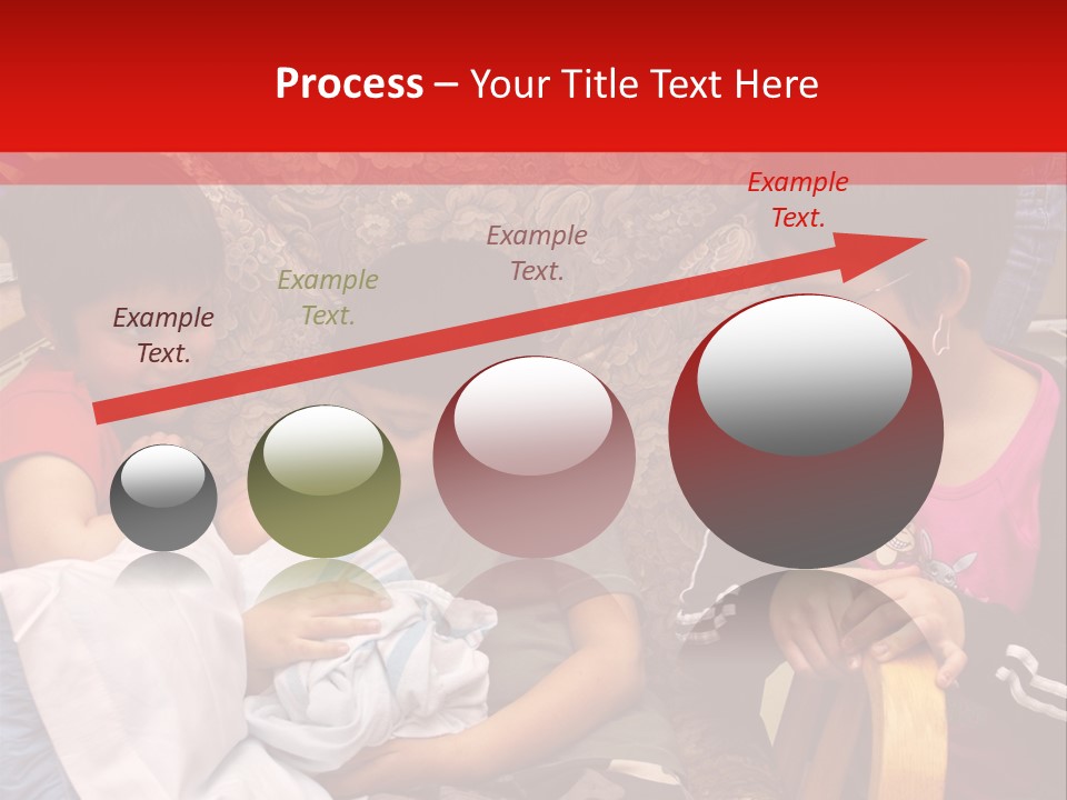 Kids Admiring Their Newborn Brother And Cousin At The Birthing Center. PowerPoint Template