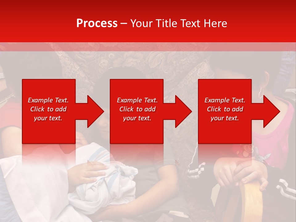 Kids Admiring Their Newborn Brother And Cousin At The Birthing Center. PowerPoint Template