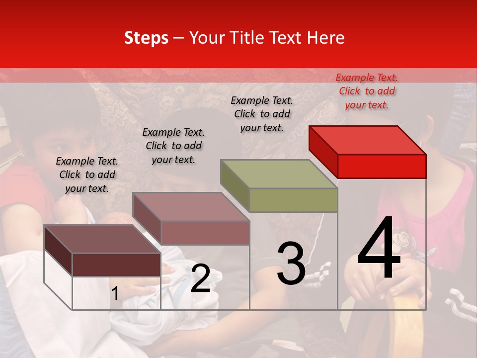 Kids Admiring Their Newborn Brother And Cousin At The Birthing Center. PowerPoint Template