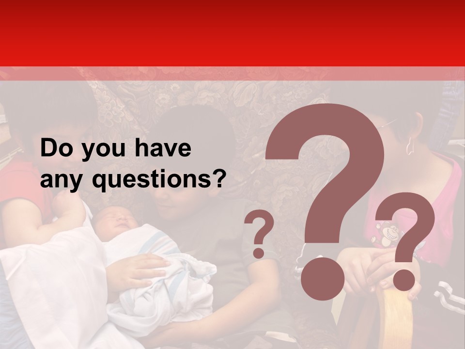 Kids Admiring Their Newborn Brother And Cousin At The Birthing Center. PowerPoint Template