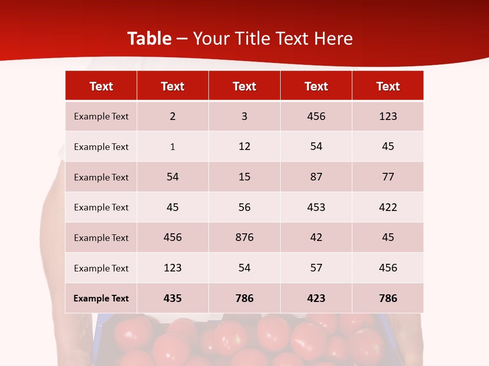 Delivery Man With Box Of Fresh Tomatoes Isolated On White. PowerPoint Template