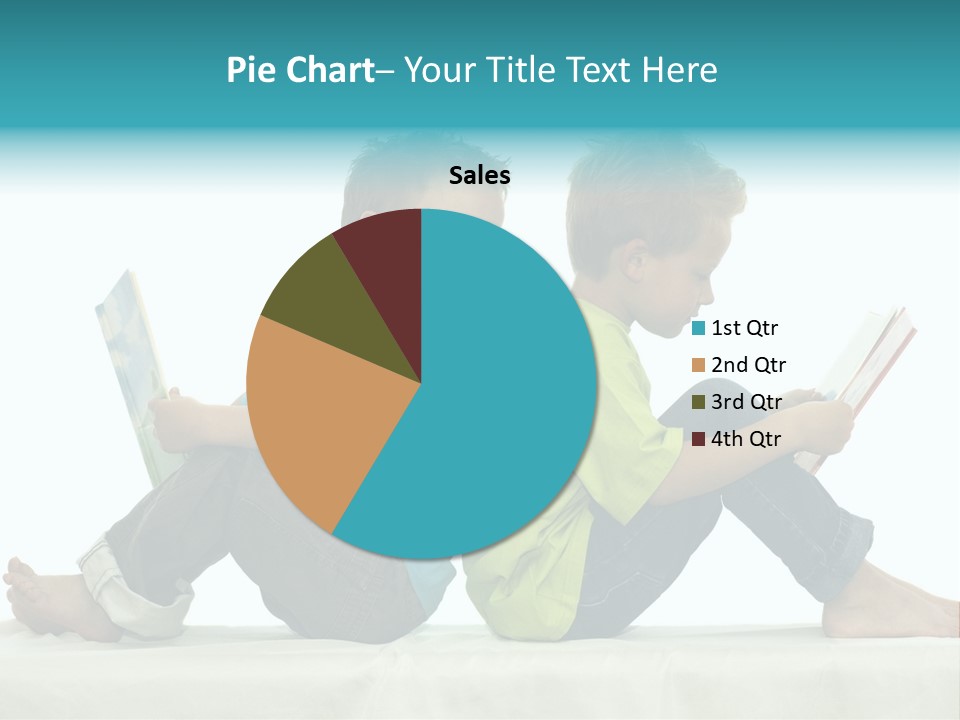 Two Friends Reading A Book, One Boy Looks At The Book Of The Other, Laughing. PowerPoint Template