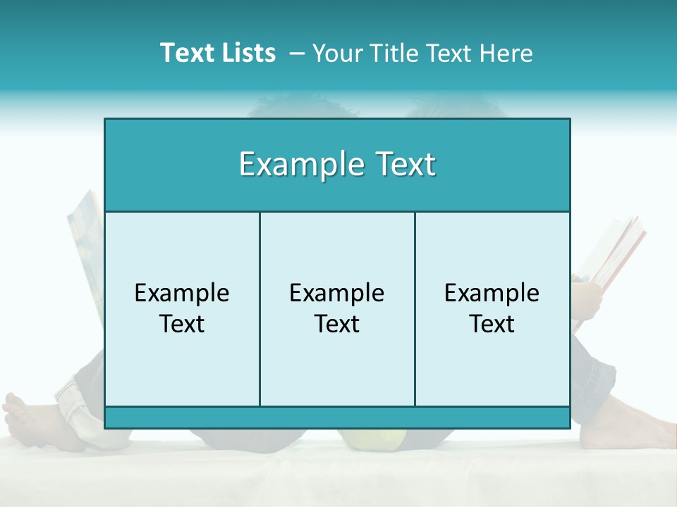Two Friends Reading A Book, One Boy Looks At The Book Of The Other, Laughing. PowerPoint Template
