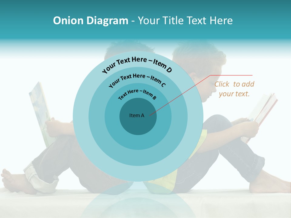 Two Friends Reading A Book, One Boy Looks At The Book Of The Other, Laughing. PowerPoint Template