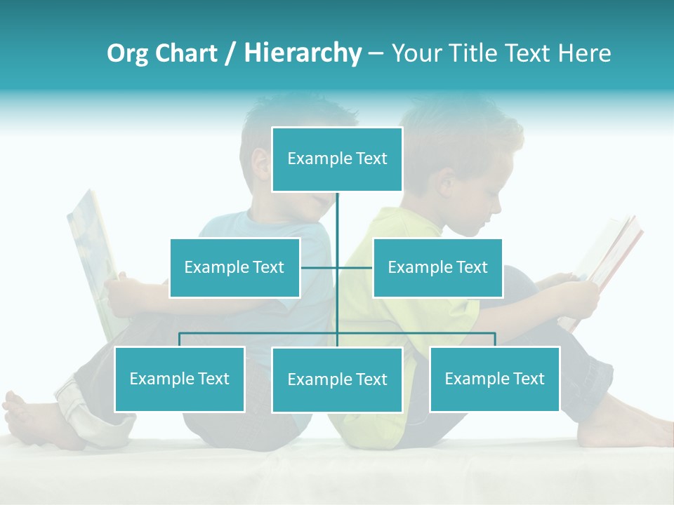 Two Friends Reading A Book, One Boy Looks At The Book Of The Other, Laughing. PowerPoint Template