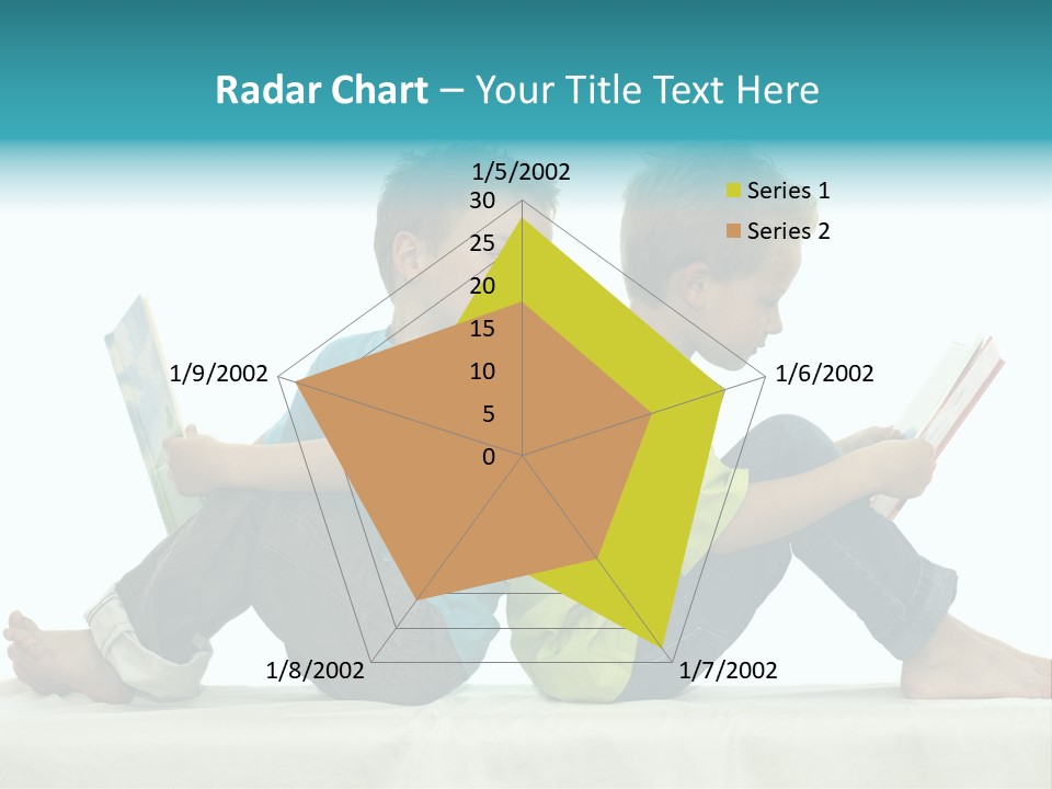 Two Friends Reading A Book, One Boy Looks At The Book Of The Other, Laughing. PowerPoint Template