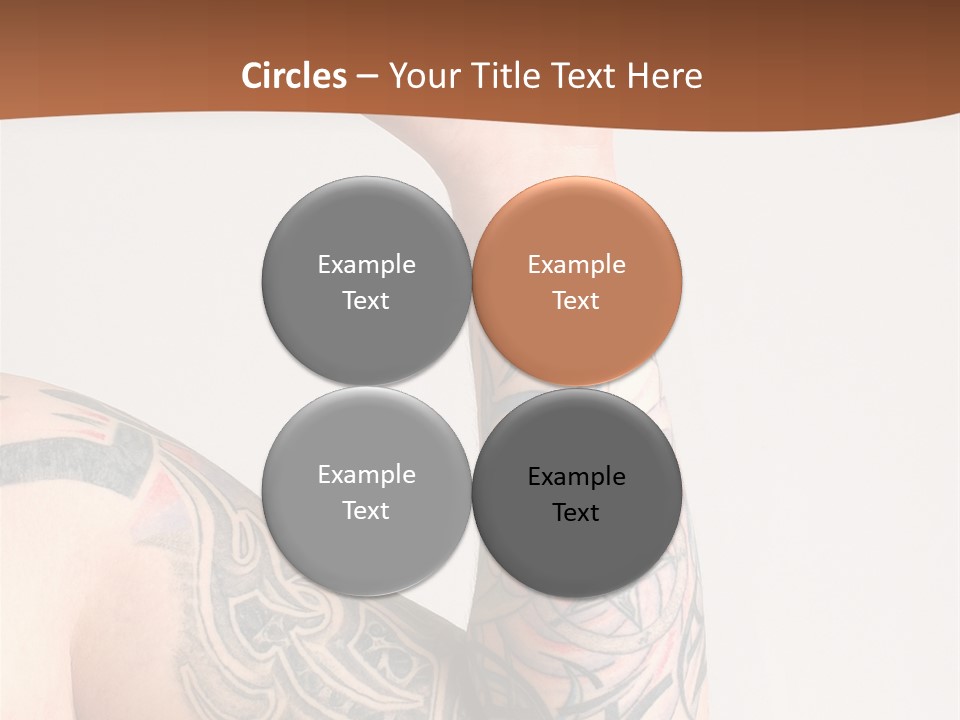 Tattoo On Arm Grey Background PowerPoint Template