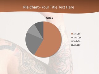 Tattoo On Arm Grey Background PowerPoint Template