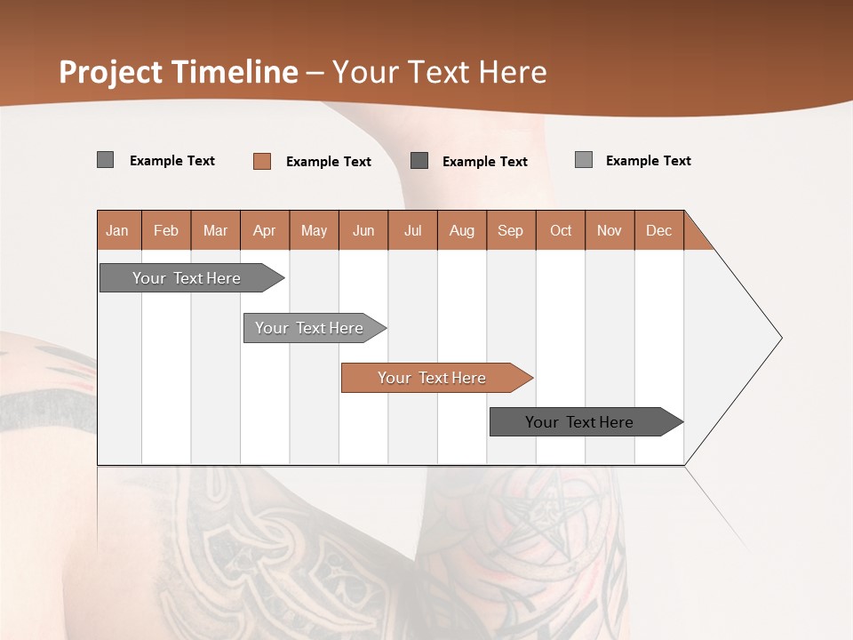 Tattoo On Arm Grey Background PowerPoint Template